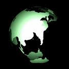 Blue globe of the world